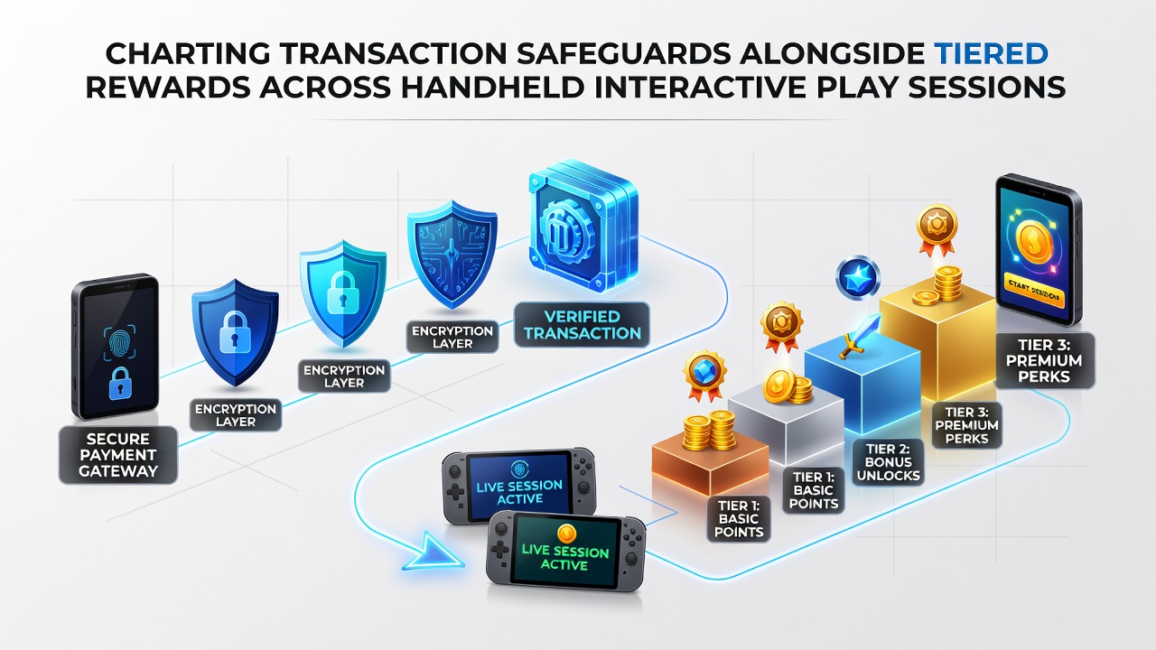 Darstellung von Transaktionssicherungen und gestaffelten Belohnungen in mobilen Spielumgebungen